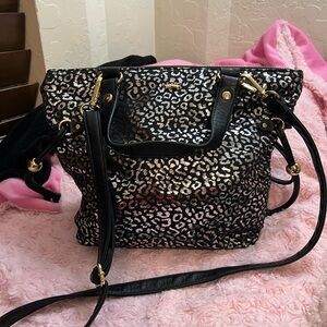 Juicy couture Black and Silver Leopard Print Women's Purse
